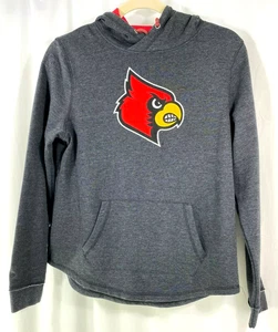 Louisville Cardinals Colosseum Mens XL Logo Pullover Hoodie Charcoal Red - Picture 1 of 10
