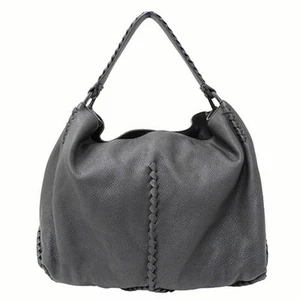 BOTTEGA VENETA Leder Hobo Schultertasche Tasche Grau Groß - Bild 1 von 24