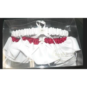 Juego de 2 ligueros David's Bridal para mujer en manzana/blanco talla única - Imagen 1 de 2