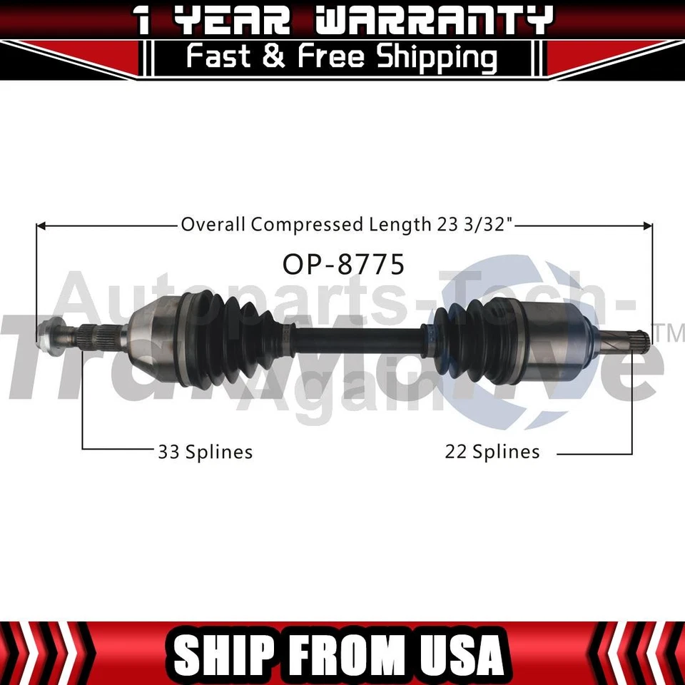 Eje delantero izquierdo TrakMotive 1 CV para Saturn Astra 2008 2009 Saturn Astra Foto 1 de 1