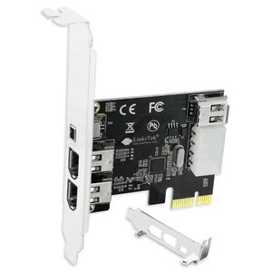 Qnine PCIe 1394A Expansion Card W/Brackets & Cable - Afbeelding 1 van 5