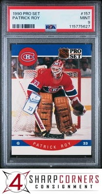 Juego profesional 1990 #157 Patrick Roy Canadiens Hof PSA 9 Foto 1 de 3