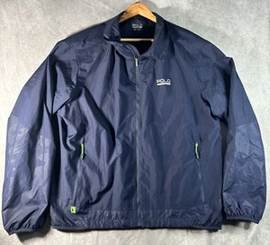 Polo Sport Ralph Lauren Full Zip Windbreaker Jacket 2XL XXL Blue Clean! - Picture 1 of 7