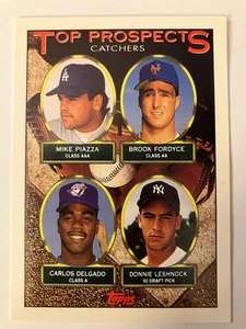 1993 Topps 701 Mike Piazza/Carlos Delgado/Fordyce/Leshnok Top Prospects Rookie2N - Picture 1 of 2