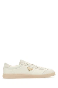 PRADA Re-Nylon White Suede And Leather Sneakers New And Authentic - Picture 1 of 5