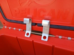 Cooler Lock Fits Pelican Elite Heavy Duty Aluminum Brackets Security Pair - Picture 1 of 10