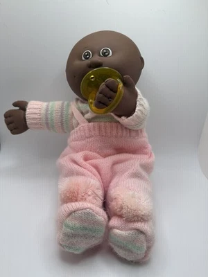 1985 Cabbage Patch Kids -Black Baby Girl Doll with pacifier - Coleco Vintage  - Image 1 of 4