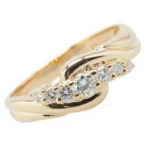 ECHT Ring Ring K18YG Gelbgold #12 (JP-Größe) Damen - Bild 1 von 7