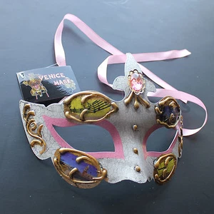 Rose Pink Venetian Masquerade Mask Party Prom Wedding Halloween Costume - Picture 1 of 3