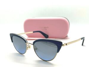 KATE SPADE JAHNAM/S PJP9U BLUE/GOLD  52-18-140MM SMALL Sunglasses /CASE 