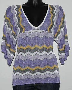 Top brilliant purple mesh HALLHUBER Size XS Very good condition - Picture 1 of 4
