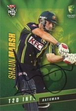 Signed 2015 2016 Australia Cricket Tap N Play Card - Shaun Marsh