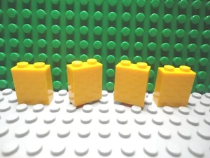Lego 4 Naranja Luz Brillante 1x2x2 Pared Ladrillo Bloque Castillo NUEVO - Imagen 1 de 1