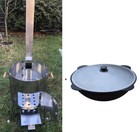 EDELSTAHL Utschak + Kasan 12 L Gusseisen Казан Ofen Kazan mit ROHR 2 mm