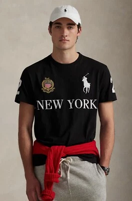 NWT Polo Ralph Lauren Black NEW YORK BIG PONY Classic Fit Short Sleeve T - Shirt