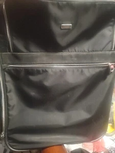 Tumi Alpha Extended Handle Black Leather Roller Lockable Carry On Bag 26x19x9" - Picture 1 of 15