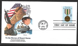 1991 Sc2551 To the Heroes of Desert Storm: Coast Guard FDC - Picture 1 of 1