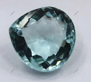 87 Ct Natural Madagascar Ocean Green Aquamarine Pear Shape Loose Gemstone - Picture 1 of 7