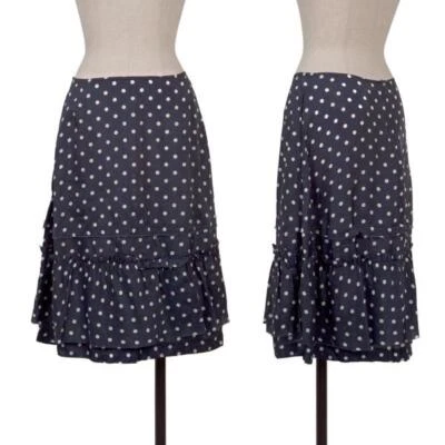 USED TRICOT COMME DES GARCONS CUPRA DOT PRINT GATHERED SWITCHING SKIRT 2506TY — 第 1/4 张图片