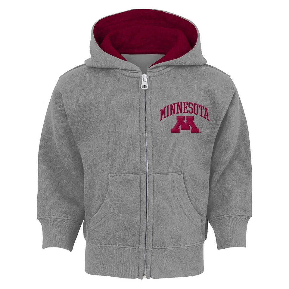 Minnesota Golden Gophers NCAA Grey "Pledge" Full Zip Hoodie Toddler (2T-4T) - Image 1 of 1