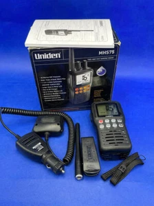Uniden MHS75 Waterproof Handheld 2-Way VHF Marine radio, Submersible. - Zdjęcie 1 z 8