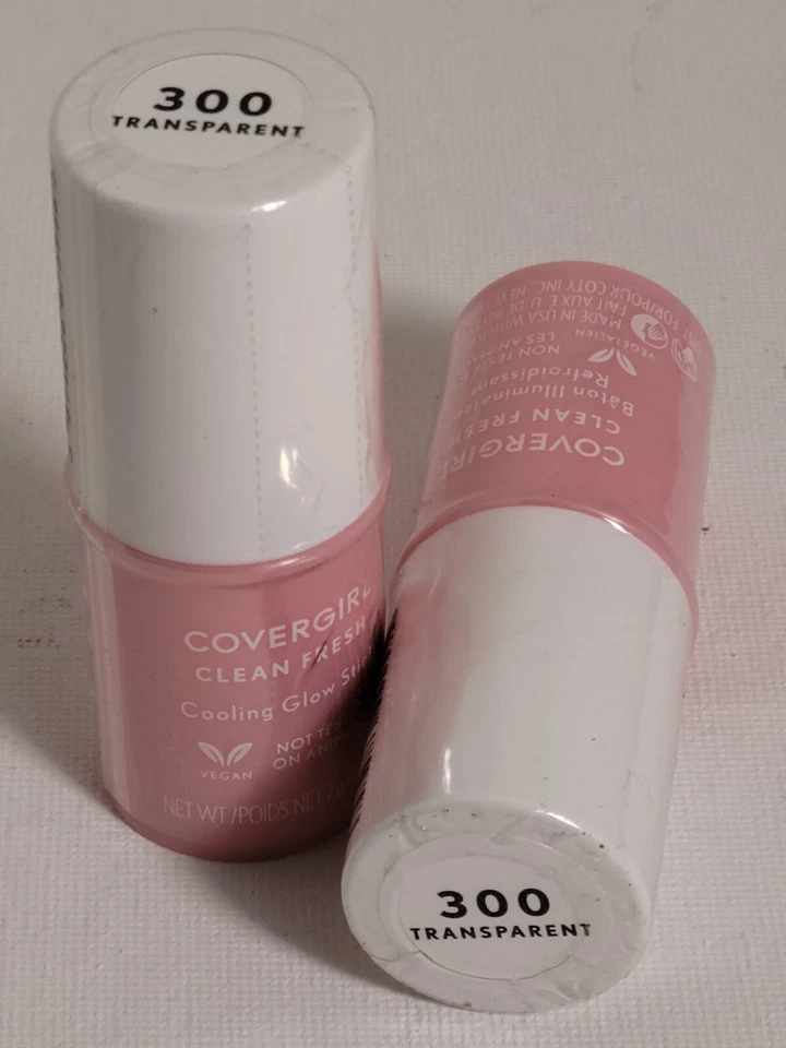 Covergirl Clean Fresh Cooling Glow Stick TWO 300 Transparent Free Shipping - Image 1 of 1
