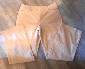 LOFT Ann Taylor Tan Corduroy Pants Women's Size 8 Mid Rise Pockets - Picture 1 of 3