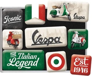 Nostalgic-Art Set di 9 Magneti Calamite Vintage Vespa – Italian Legend – 83125 - Imagen 1 de 7