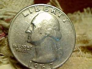 Liberty Quarter Washington 1967 ohne Münzzeichen - Bild 1 von 3