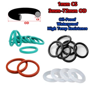 Junta de sellado de junta tórica de 1 mm juntas tóricas juntas tóricas anillos de arandela de sello - Imagen 1 de 16