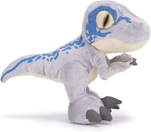 JURASSIC WORLD CAMP CRETACEOUS CHUNKY BLUE RAPTOR DINOSAUR 10" SOFT TOY (25cm) - Picture 1 of 4