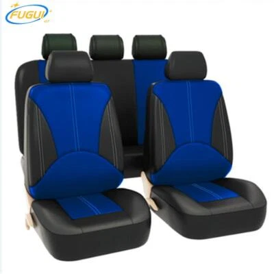 PU Leather Seat Covers Full Set Protector Cushion For Car 5-Sits Breathable 9Pcs - Image 1 of 4