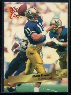 1993 Wild Card Football Mark Brunell #135 Green Bay Packers Rookie  - Image 1 of 2