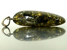 Pendentif ambre baltique cadeau brillant perle d'ambre naturelle argent 925 bijoux 5g 7561