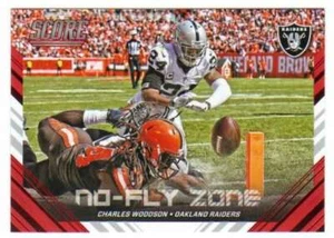 2016 Score No Fly Zone Red #3 CHARLES WOODSON Raiders - Picture 1 of 1
