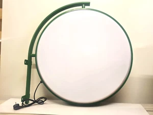 LED Leuchtkasten 80 cm Grün rund Doppelseitig Leuchtreklame Nasenschild Neu !! - Bild 1 von 7