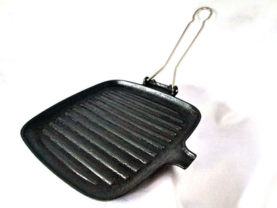 GRIL POELE à GRILLER fonte COUSANCES =Le CREUSET Cuisine Cooking Kochen - Photo 1/4