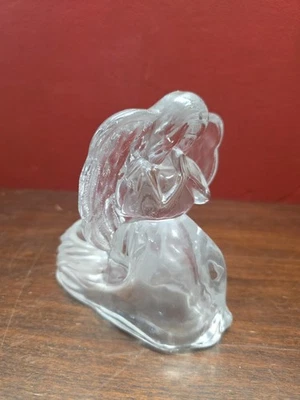PRAYING ANGEL Lead Crystal Kneeling Tea Light 6" VOTIVE CANDLE HOLDER - Image 1 of 4