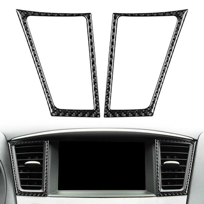 Carbon Fiber Center Console Vent Cover For Infiniti JX35 QX60 2013-2016 - Image 1 of 4