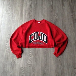 Jerzees super felpa girocollo vintage anni 90 taglia media cujo calcio made in USA - Foto 1 di 5