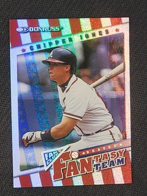 Chipper Jones 1998 Donruss Fan Club béisbol equipo de fantasía inserto #/2000 Braves Foto 1 de 2