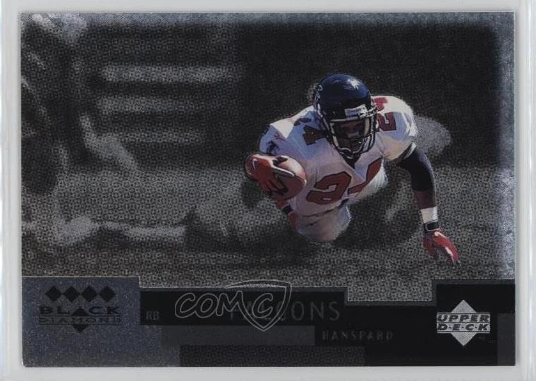 1998 Upper Deck Black Diamond Quadruple Diamond /50 Byron Hanspard #63 - Image 1 of 2