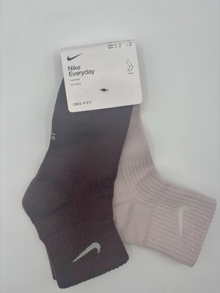 Nike Everyday Wool Blend Cushioned Ankle Socks DQ6397-907 M8-12 W10-13