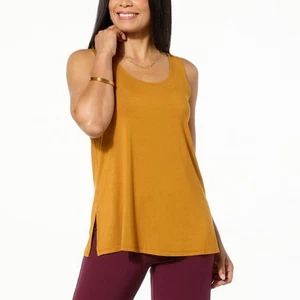 Canotta Colleen Lopez Collection maglia con spacchi laterali cannella L nuova - Foto 1 di 1