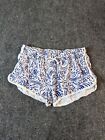 Primark Women's Lounge Shorts Size Small Purple And White