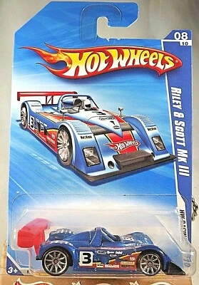 2010 Hot Wheels #154 HW Racing 8/10 RILEY & SCOTT MK III Blue Variation w/10 Sp - Image 1 of 4