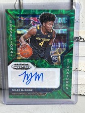2021-22 Prizm Draft Picks Miles McBride Choice Green Scope Auto 8/8!! Rookie RC