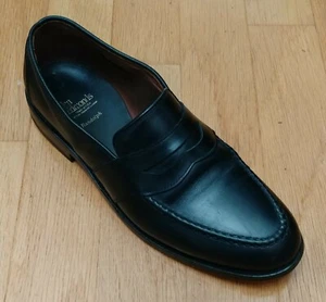 ALLEN EDMONDS RANDOLPH MEN'S BLACK LEATHER PENNY LOAFERS SIZE 11 D MADE IN USA - Picture 1 of 12