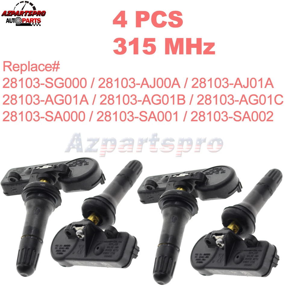 SENSOR DE PRESIÓN DE NEUMÁTICOS 4 TPMS para Subaru XV Crosstrek 2013-2015 Forester 2008-2018 Foto 1 de 4