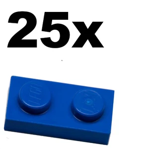 NUEVO LEGO - PLACAS - 1 x 2 - Placa azul x 25 - 1x2 - Imagen 1 de 1